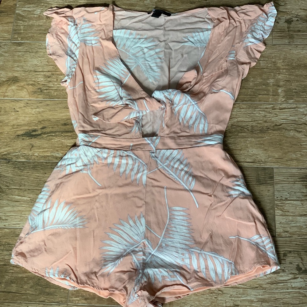 Forever 21 Palm Leaves Romper